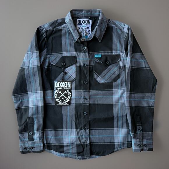 Dixxon Flannel Company Shirt Women's Medium Black The 9 Mil Flannel NWT - Picture 1 of 9